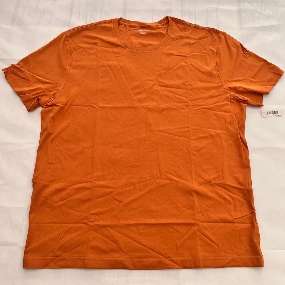 Goodthreads Men's Slim-Fit Short-Sleeve Cotton Crewneck Orange T-Shirt XL